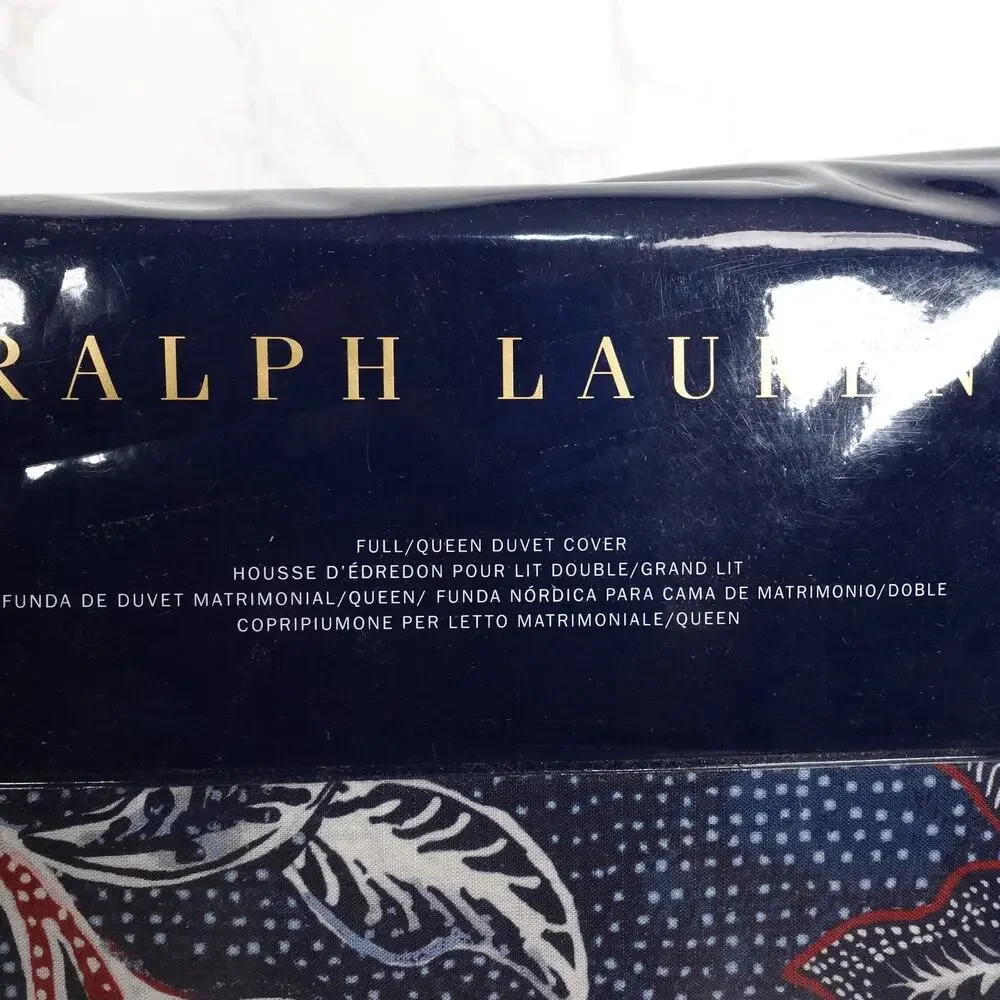 Ralph Lauren Mirabelle Duvet Cover Full/Queen 92x96 Navy Blue Floral Paisley NWT